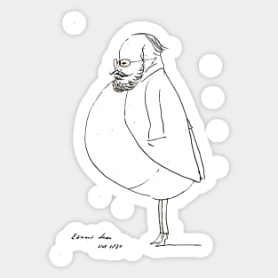 Edward Lear, A Self-Caricature Sticker